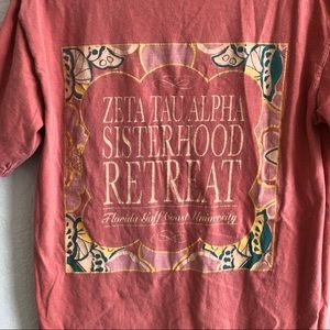 Orange ZTA comfort colors tee